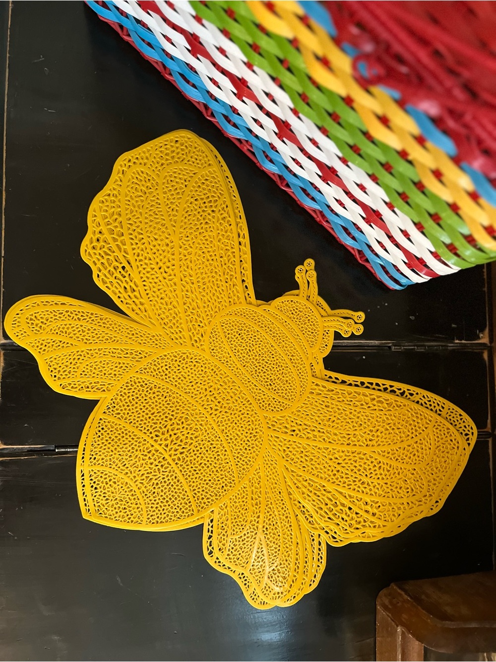 Yellow Laser-Cut Bee Placemat - Decorative Accent